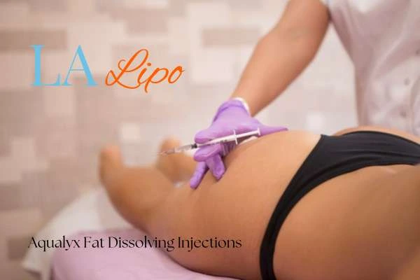 Woman having fat dissolving injections Ham on thighs