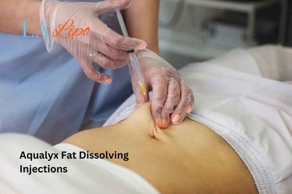 woman having fat dissolving injections Ham in the stomach