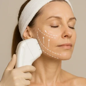 Woman having HI-FU to reduce wrinkles call LA LIPO Ham Now!