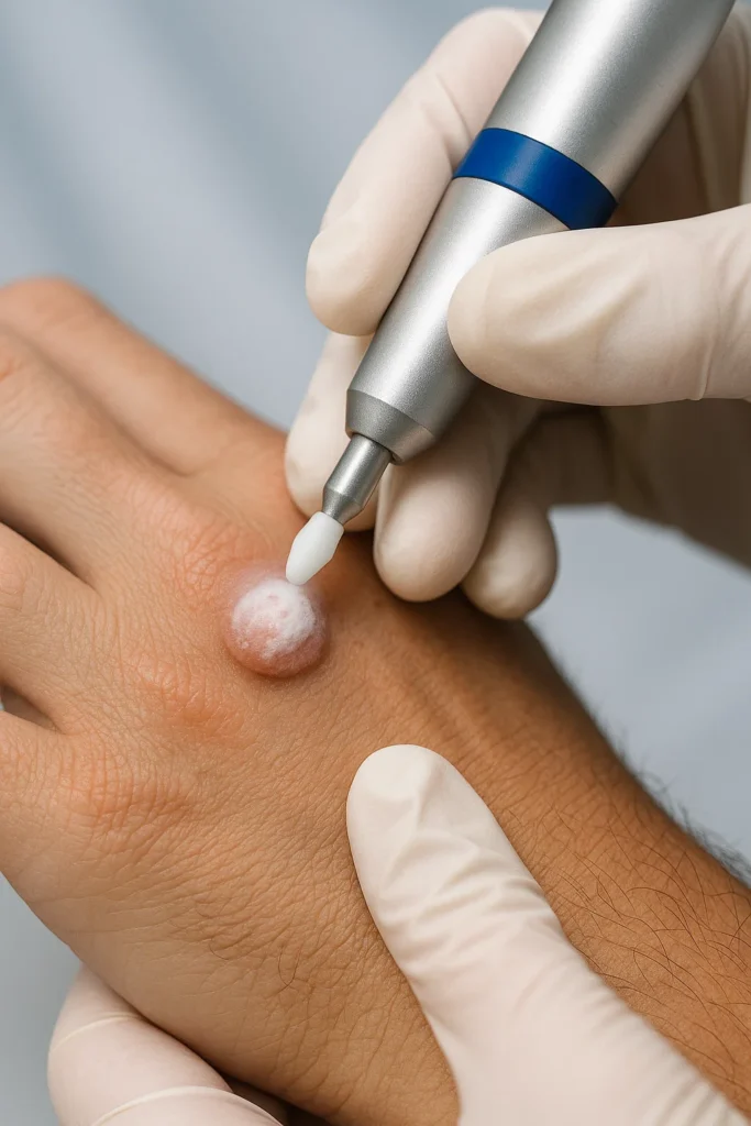 example of wart removal Ham using cryopen
