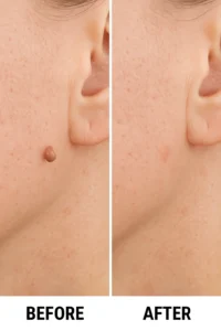 Skin tags removal Ham before and after